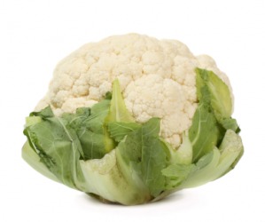 A head of raw cauliflower. A head of raw cauliflower.