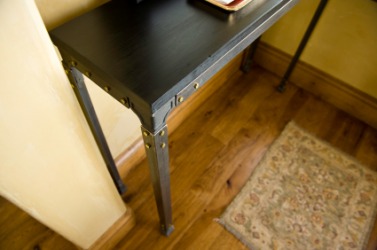 An example of a chamfer is a table corner. An example of a chamfer is a table corner.