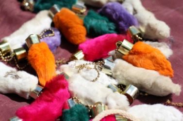 An example of a charm would be these colorful rabbit's feet. An example of a charm would be these colorful rabbit's feet.