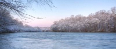 The Chattahoochee River in winter. The Chattahoochee River in winter.