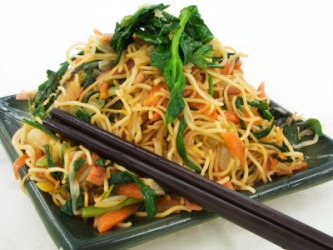 A plate of chop suey. A plate of chop suey.