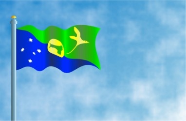 The flag of Christmas Island. The flag of Christmas Island.