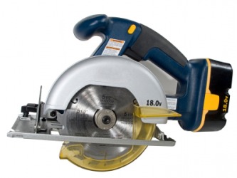 A circular saw. A circular saw.