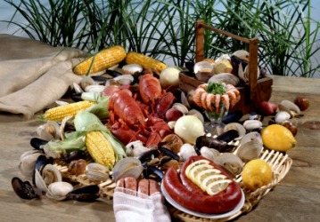 Food for a clambake. Food for a clambake.