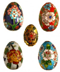 Cloisonné eggs. Cloisonné eggs.