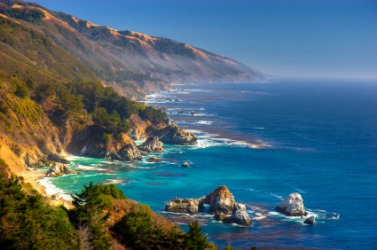 A portion of the California coast. A portion of the California coast.
