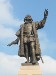 A statue of Christopher Columbus in Chicago. A statue of Christopher Columbus in Chicago.