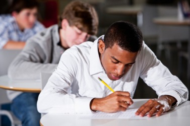 This student exhibits concentration towards his work. This student exhibits concentration towards his work.