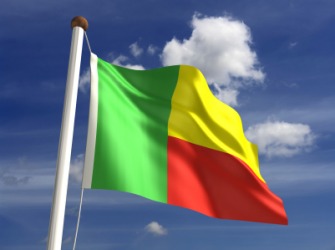 The flag of Benin or Dahomey. The flag of Benin or Dahomey.
