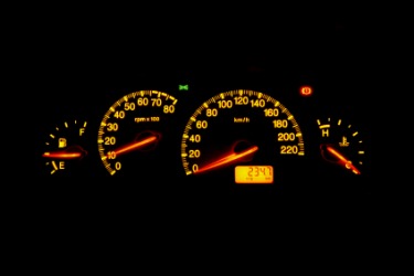 Dash lights on an automobile dashboard. Dash lights on an automobile dashboard.