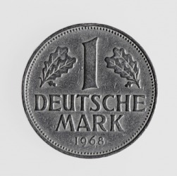 The German deutsche mark. The German deutsche mark.