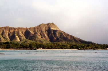 Diamond Head at sunset. Diamond Head at sunset.