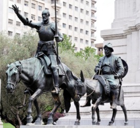 Sculptures of Don Quixote and Sancho Panza. Sculptures of Don Quixote and Sancho Panza.