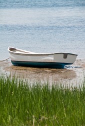 A lone dory on the beach. A lone dory on the beach.