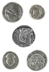 Several silver drachmas. Several silver drachmas.