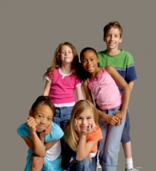 Kids in their summer duds. Kids in their summer duds.