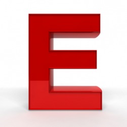 The letter E. The letter E.