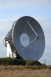 An earth station in England. An earth station in England.