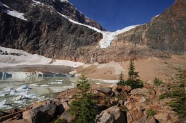 Angel Glacier at Mount Edith Cavell. Angel Glacier at Mount Edith Cavell.