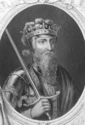 An engraving of Edward III. An engraving of Edward III.