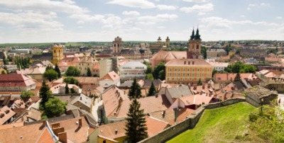 Rooftops of the old section of Eger. Rooftops of the old section of Eger.