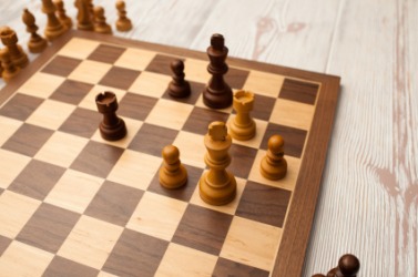 The endgame of a chess match. The endgame of a chess match.