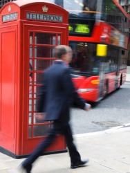 An Englishman hurrying to work. An Englishman hurrying to work.