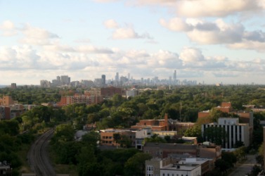 A view of Chicago from Evanston. A view of Chicago from Evanston.