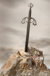 Excalibur, the sword of King Arthur. Excalibur, the sword of King Arthur.