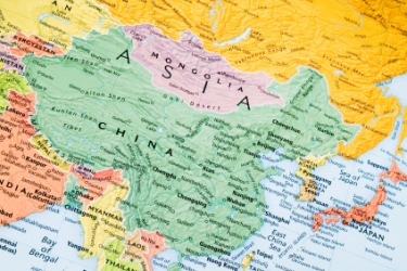 A map showing most of the Far East. A map showing most of the Far East.