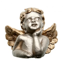 A figurine of an angel. A figurine of an angel.