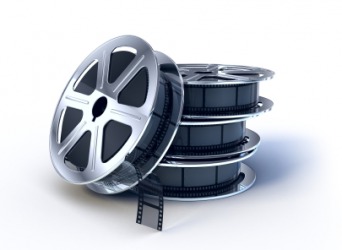 Reels of movie film. Reels of movie film.