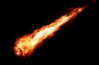 This meteor is a fire ball. This meteor is a fire ball.