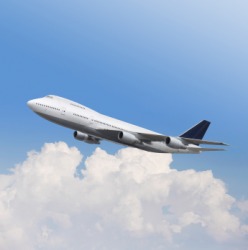 An airplane flying. An airplane flying.