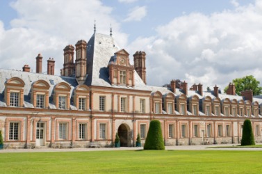 The castle at Fontainebleau. The castle at Fontainebleau.