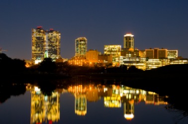 Downtown Fort Worth at night. Downtown Fort Worth at night.