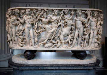 A frieze on a Greek sarcaphogus. A frieze on a Greek sarcaphogus.