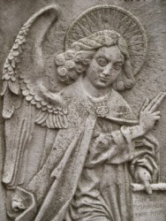A depiction of the Archangel Gabriel. A depiction of the Archangel Gabriel.