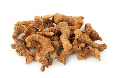 Dried galangal root. Dried galangal root.