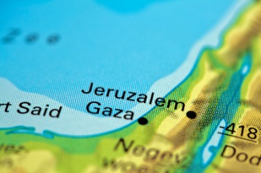 Gaza is shown on a map. Gaza is shown on a map.