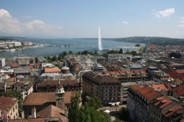 View of the city of Geneva. View of the city of Geneva.