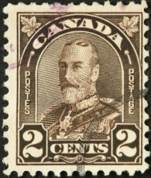 A portrait of King George V. A portrait of King George V.