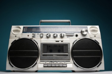 A ghetto blaster. A ghetto blaster.