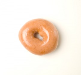 Glaze on a donut. Glaze on a donut.