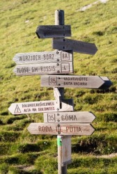 A guidepost in the Italian countryside. A guidepost in the Italian countryside.