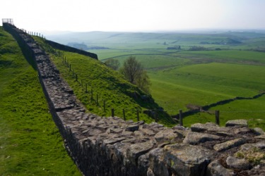 A section of Hadrian's Wall. A section of Hadrian's Wall.
