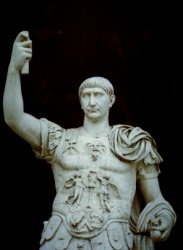 A statue of the emperor Hadrian. A statue of the emperor Hadrian.