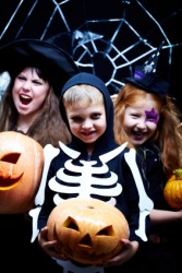 Children celebrating Halloween. Children celebrating Halloween.