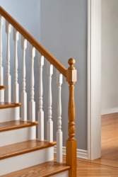 Handrail on a staircase. Handrail on a staircase.