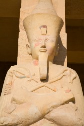 A statue of Queen Hatshepsut. A statue of Queen Hatshepsut.